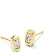 Color:Gold White Crystal - Image 1 - Fern Cyrstal Stud Earrings