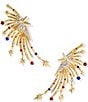 Color:Gold Red White Blue Mix - Image 1 - Firework Statement Crystal Drop Earrings