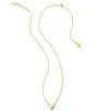 Color:White Opal - Image 2 - Framed Ari Heart Gold Opal Short Pendant Necklace