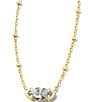 Color:Gold - Image 1 - Genevieve Satellite 14K Gold Plated Short Pendant Necklace