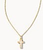 Color:White Opal - Image 1 - Gold Cross Pendant Necklace