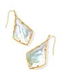 Color:Ivory Illusion - Image 1 - Gold Faceted Alex Drop Earrings