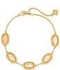 Color:Gold Golden Abalone - Image 1 - Gold Grayson Ridge Frame Link Chain Bracelet