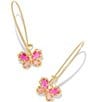 Color:Gold Azalea Pink Mix - Image 1 - Gold Mae Butterfly Wire Drop Earrings