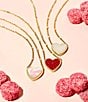 Color:Ivory Mother of Pearl - Image 3 - Gold Plated Heart Short Pendant Necklace