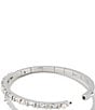Kendra Scott Gracie Crystal Pearl Bangle Bracelet, Color:Rhodium White Mix - Image 2