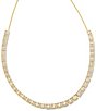 Color:Gold White CZ - Image 1 - Gracie Tennis Crystal Collar Necklace