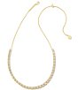 Color:Gold White CZ - Image 2 - Gracie Tennis Crystal Collar Necklace