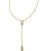 Color:Gold - Image 1 - Crystal Grayson Pave Y Necklace