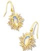 Color:Gold Iridescent Opalite Illusion - Image 1 - Grayson Crystal Sunburst Drop Earrings
