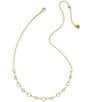 Kendra Scott Haisley Heart Collar Necklace, Color:Gold White Crystal - Image 1