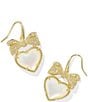 Kendra Scott Haisley Heart Drop Earrings, Color:Gold Ivory Mother of Pearl - Image 1