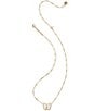 Kendra Scott Haley Bow Short Pendant Necklace, Color:Gold Ivory Mother Of Pearl - Image 3