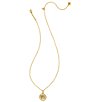 Kendra Scott Initial Gold Disc Reversible Pendant Necklace in ...