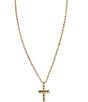 Color:Gold - Image 1 - Jada Cross Short Pendant Necklace