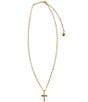 Color:Gold - Image 2 - Jada Cross Short Pendant Necklace