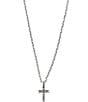 Color:Silver - Image 1 - Jada Cross Short Pendant Necklace
