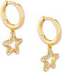 Color:Gold/White Crystal - Image 1 - Jae Star Crystal Huggie Hoop Earrings
