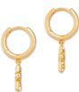 Color:Gold/White Crystal - Image 2 - Jae Star Crystal Huggie Hoop Earrings