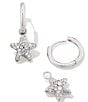 Color:Silver White Crystal - Image 2 - Jae Star Crystal Pave Huggie Hoop Earrings