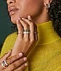 Kendra Scott Jamie Band Ring, Color:Gold White CZ - Image 3