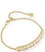 Kendra Scott Jamie Delicate Chain Adjustable Bracelet, Color:Gold White CZ - Image 1
