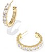 Kendra Scott Jamie Hoop Earrings, Color:Gold White CZ - Image 1