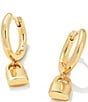 Color:Gold - Image 1 - Jess Locket Huggie Hoop Earrings