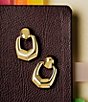 Kendra Scott Kaitlin Open Frame Puffy Drop Earrings, Color:Gold - Image 2