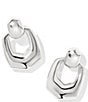 Kendra Scott Kaitlin Open Frame Puffy Drop Earrings, Color:Silver - Image 1
