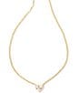 Color:Gold White CZ - Image 1 - Katy Heart Short Pendant Crystal Necklace