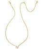 Color:Gold White CZ - Image 2 - Katy Heart Short Pendant Crystal Necklace