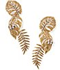 Kendra Scott Kayla Palm Leaf Statement Linear Earrings, Color:Vintage Gold - Image 1
