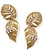 Kendra Scott Kayla Palm Leaf Statement Linear Earrings, Color:Vintage Gold - Image 2