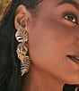 Kendra Scott Kayla Palm Leaf Statement Linear Earrings, Color:Vintage Gold - Image 5