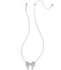 Kendra Scott Krista Bow Short Pendant Necklace, Color:Silver White Pearl - Image 2