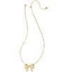 Kendra Scott Krista Bow Short Pendant Necklace, Color:Gold White Pearl - Image 2
