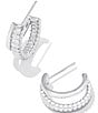 Color:Silver - Image 1 - Layne Huggie Hoop Earrings