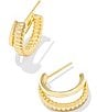 Color:Gold - Image 1 - Layne Huggie Hoop Earrings