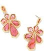 Color:Gold Light Pink Iridescent Illusion - Image 1 - Layne Statement Drop Earrings