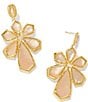 Color:Gold Golden Abalone - Image 1 - Layne Statement Drop Earrings