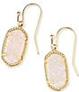 Color:Iridescent Drusy - Image 1 - Lee Gold Drop Earrings