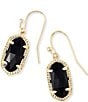 Color:Black Opaque Glass - Image 1 - Lee Gold Drop Earrings