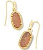 Color:Spice Drusy - Image 1 - Lee Gold Drusy Drop Earrings