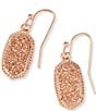 Color:Rose Gold Drusy - Image 1 - Lee Rose Gold Drop Earrings