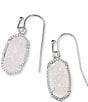 Color:Iridescent Drusy - Image 1 - Lee Silver Drop Earrings