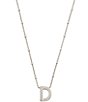 Kendra Scott Letter Initial Pendant Necklace In Silver, Color:D - Image 1