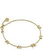 Kendra Scott Lillia Butterfly Enamel Delicate Chain Line Bracelet, Color:Gold Pink Enamel - Image 2