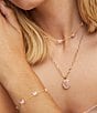 Kendra Scott Lillia Butterfly Enamel Delicate Chain Line Bracelet, Color:Gold Pink Enamel - Image 3