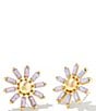 Color:Pink Opal Crystal - Image 1 - Madison Daisy Gold Stud Earrings